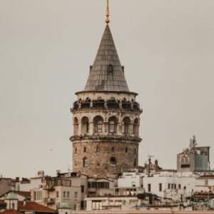 Galata Tower Istanbul against the skyline