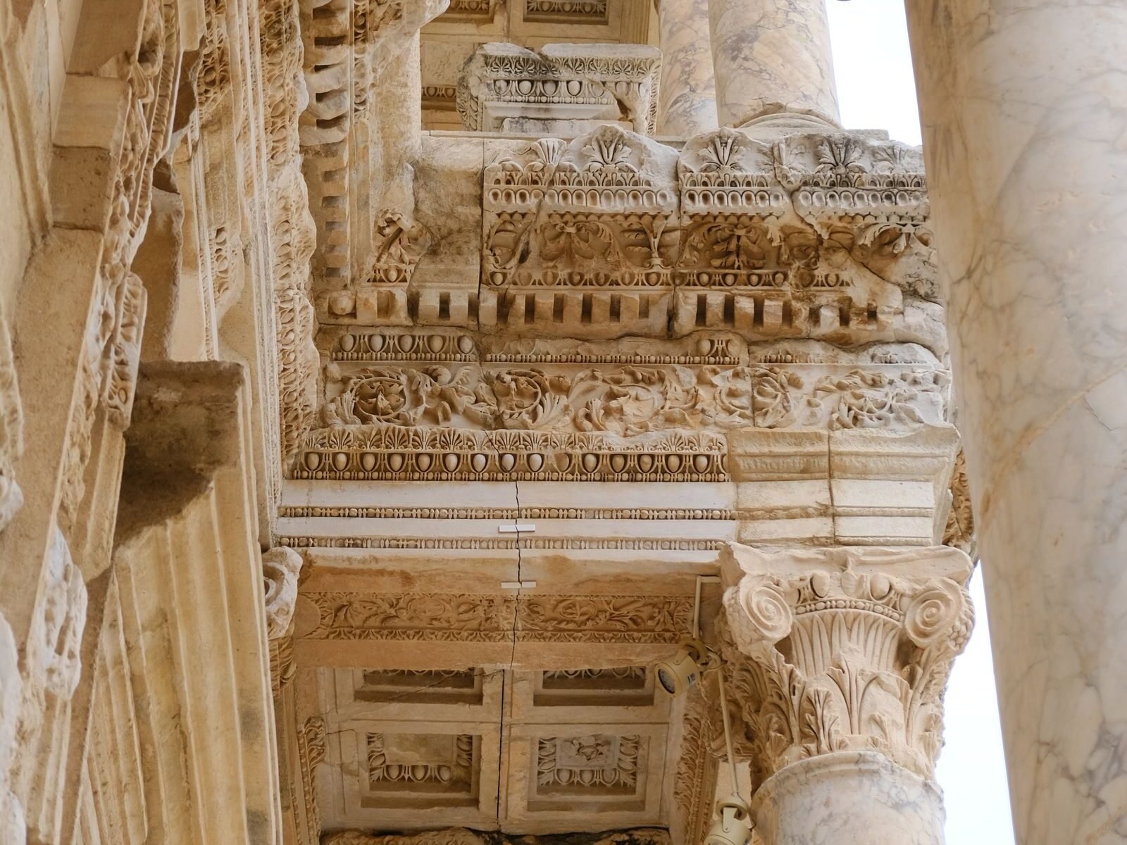 Library of Celsus ornate marble columns, Ephesus
