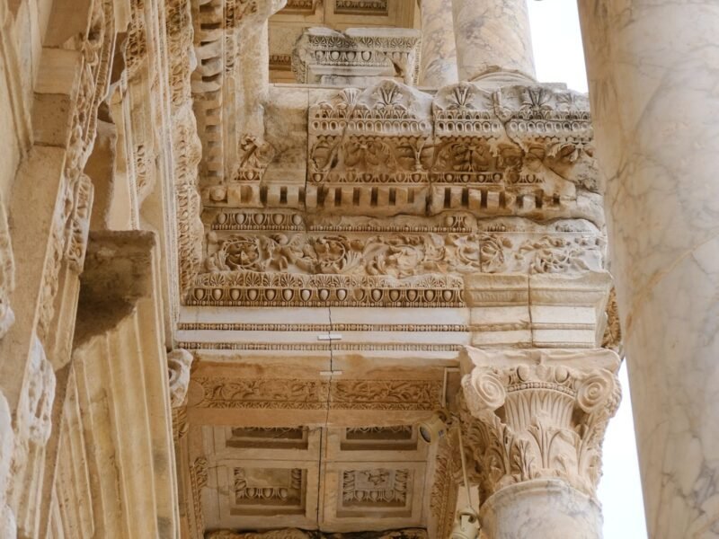 Library of Celsus ornate marble columns, Ephesus
