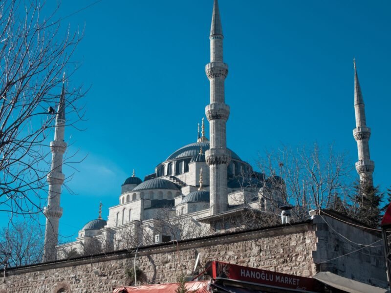 Suleymaniye mosque Istanbul under a clear sky