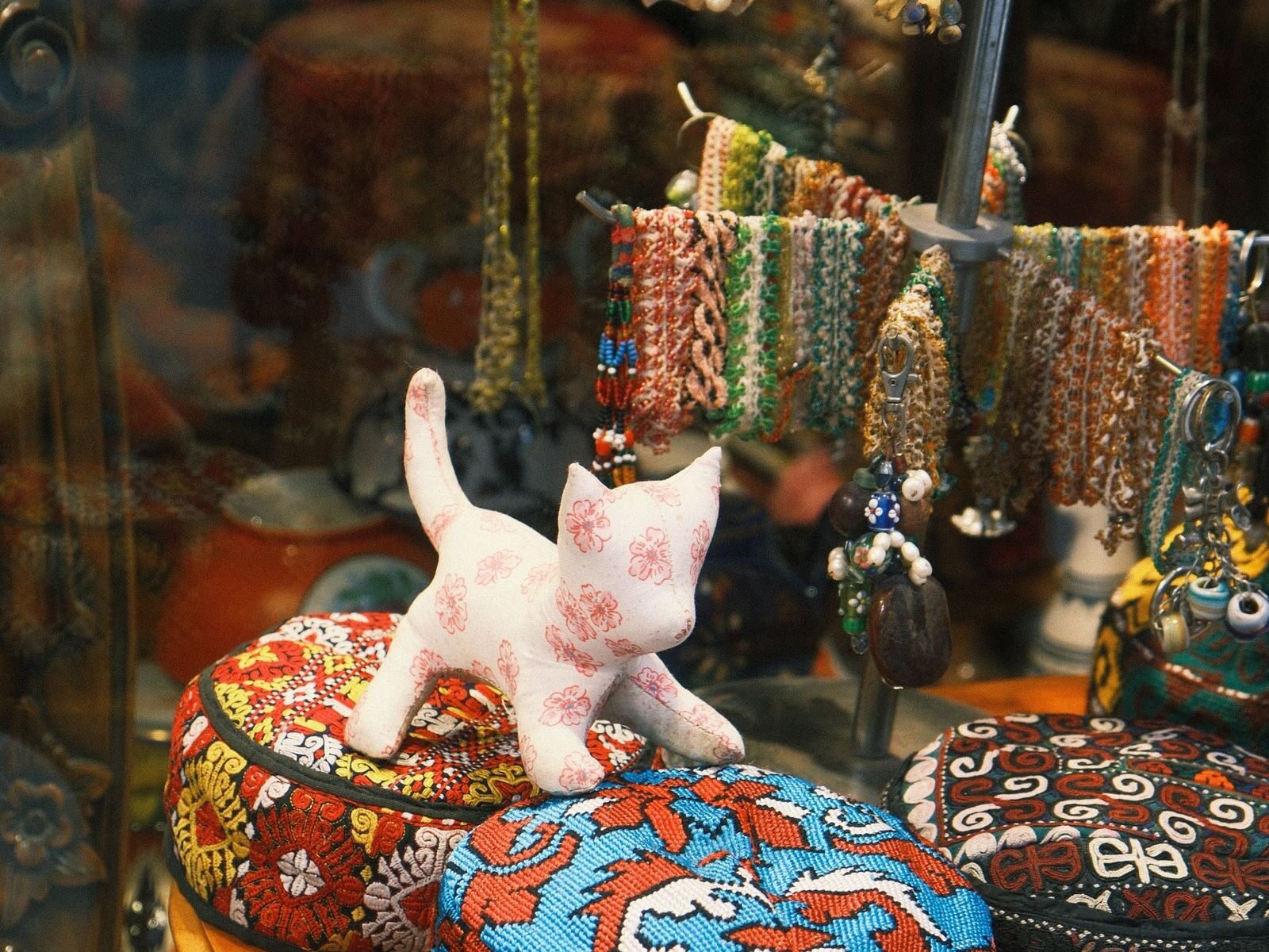 Istanbul Grand Bazaar colorful shop display
