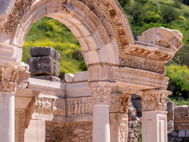 Temple of Hadrian ruins at Ephesus — illustrative of Selçuk's Byzantine-era architecture