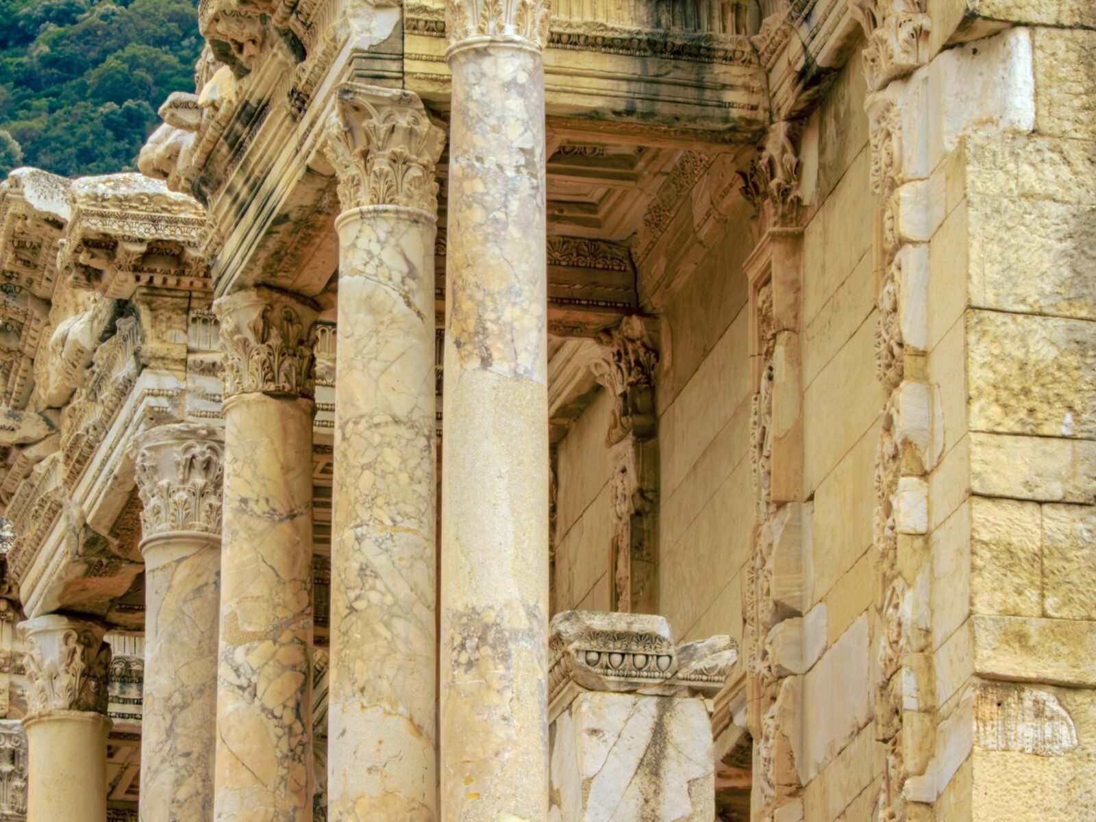 Ancient Roman ruins with Corinthian columns, Ephesus