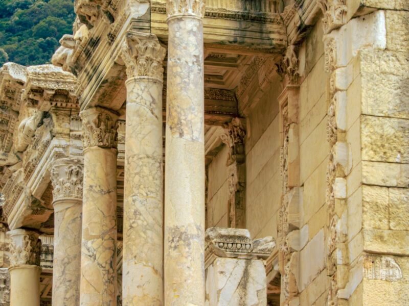 Ancient Roman ruins with Corinthian columns, Ephesus
